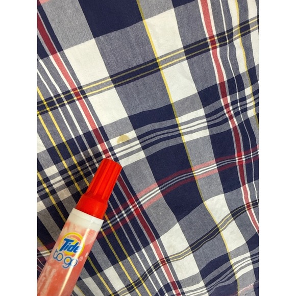 LRL Lauren Ralph Lauren Active‎ Plaid Shorts Women 14 Red & Blue Golf Bermudas - Picture 4 of 13